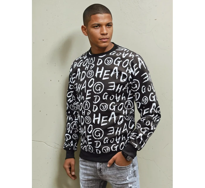 Pánska mikina s kapucňou čierna FashionStreet BX5742