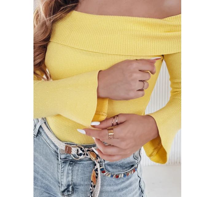 Dámská halenka s odhalenými rameny žlutá Dstreet model 21985575 - FashionStreet Dámská halenka s odhalenými rameny žlutá Dstreet model 21985575 - FashionStreet