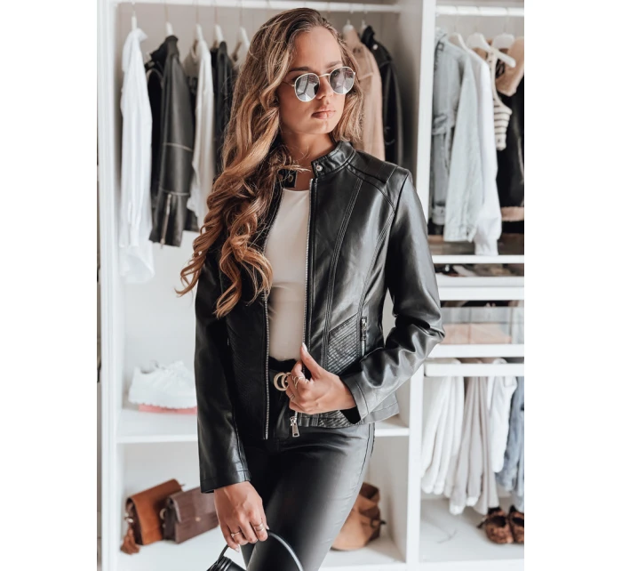 Dámská kožená bunda černá Dstreet model 21990643 - FashionStreet Dámská kožená bunda černá Dstreet model 21990643 - FashionStreet