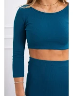 Súprava blúzky a sukne, námornícka modrá Súprava blúzky a sukne, námornícka modrá