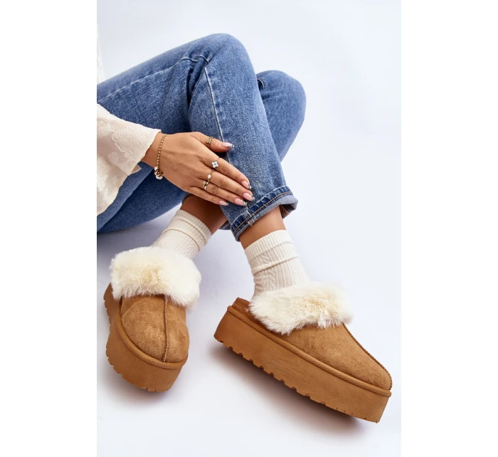 Dámské sněhule na tlusté Camel model 21644664 - Boto Dámské sněhule na tlusté Camel model 21644664 - Boto