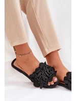 Ploché Dámské Pantofle S Mašlí Černé model 21688613 - Boto