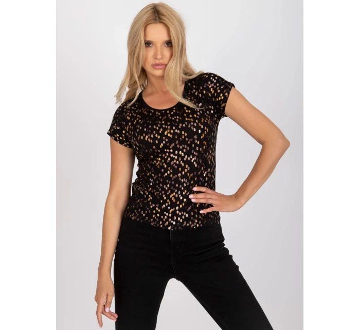 Tričko BR TS 8127 čierna a zlatá Tričko BR TS 8127 čierna a zlatá