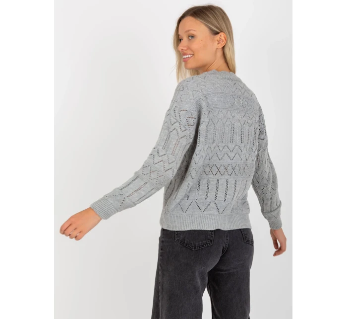 Dámsky sveter LC SW 8022 sivý