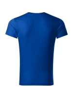 Slim Fit pánske tričko s výstrihom do V kráľovská modrá
