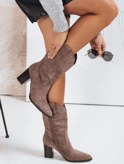 Dámské semišové kovbojské boty hnědé Dstreet model 21993402 - FashionStreet