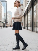 Dámské vysoké kozačky tmavě modré Dstreet model 21994447 - FashionStreet