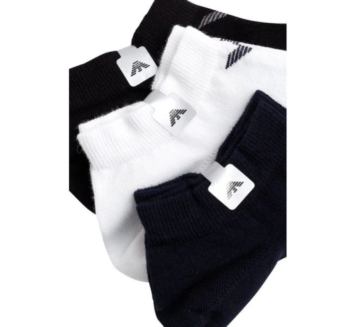 ponožky model 21816200 bavlna pohodlné 3Pack námořnická modrá černá bílá - Emporio Armani ponožky model 21816200 bavlna pohodlné 3Pack námořnická modrá černá bílá - Emporio Armani