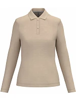 K 244 Dámské piqué polo s dlouhým rukávem model 22507052 light sand - Kariban K 244 Dámské piqué polo s dlouhým rukávem model 22507052 light sand - Kariban