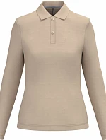 Kariban K 244 Dámske polo tričko s dlhým rukávom z piké 20.K244 light sand