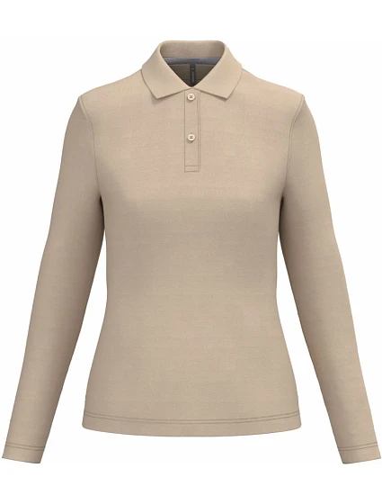 Kariban K 244 Dámske polo tričko s dlhým rukávom z piké 20.K244 light sand Kariban K 244 Dámske polo tričko s dlhým rukávom z piké 20.K244 light sand
