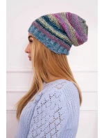 Fleecová čiapka Krystyna K207 fuchsiová+modrá
