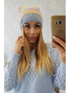 Fleecová čiapka Patrycja K254 pink+blue