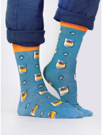 Yoclub Bavlnené ponožky Vzory Farby SKA-0054F-H600 Modrá