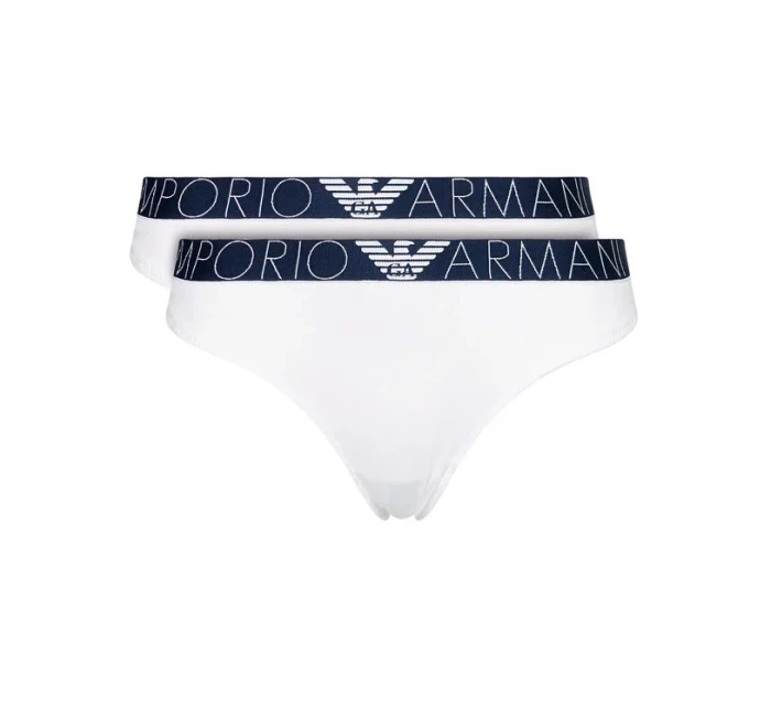 Dámske nohavičky 163334 1P227 04710 biela - 2 pack - Emporio Armani