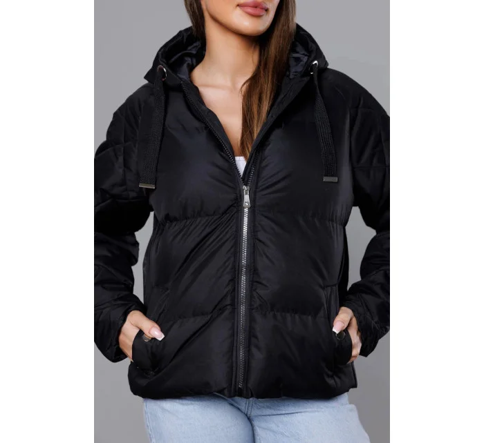 Čierna prechodná bunda s prešívanými rukávmi (5M3113-392) Čierna prechodná bunda s prešívanými rukávmi (5M3113-392)