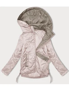 růžová dámská bunda se stahovacími boky model 20998775 - S'WEST