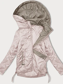 růžová dámská bunda se stahovacími boky model 20998775 - S'WEST