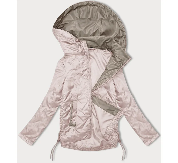 růžová dámská bunda se stahovacími boky model 20998775 - S'WEST