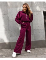 Komplet damski spodnie i bluza ze bordowy model 21470450 - Moon