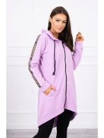 Mikina se zipem na zádech fialová