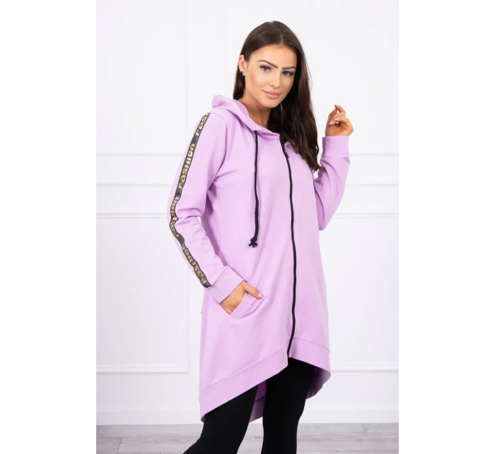 Mikina se zipem na zádech fialová