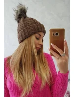 Fleecová kockovaná čiapka K226 mocca Fleecová kockovaná čiapka K226 mocca
