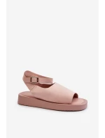 Wygodne Sandały Damskie Na Platformie Różowe Rubie Wygodne Sandały Damskie Na Platformie Różowe Rubie