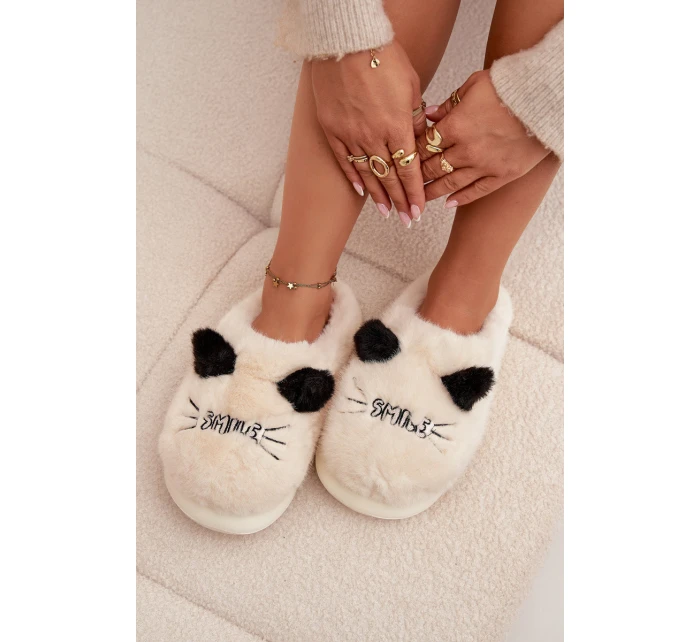 Kožešinové dámské pantofle Smile béžové model 21772466 - Boto Kožešinové dámské pantofle Smile béžové model 21772466 - Boto