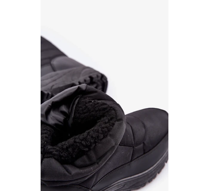 Pánske snehové topánky na zips s kožušinovou izoláciou čierne Linnora Pánske snehové topánky na zips s kožušinovou izoláciou čierne Linnora