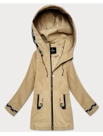 Dámska ľahko zateplená bunda s kapucňou Goodlookin sand (KK60413-5#)