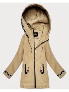 Dámska ľahko zateplená bunda s kapucňou Goodlookin sand (KK60413-5#)