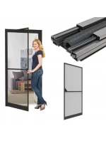 MOSKYTIÉRA NA DVERE 100X215 ANTRACIT BASIC PLUS