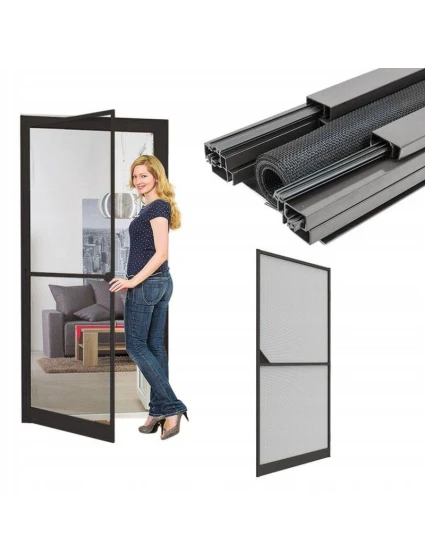 MOSKYTIÉRA NA DVERE 100X215 ANTRACIT BASIC PLUS