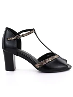 Lodičky s otvorenou špičkou čierne M.Daszynski SA107-37