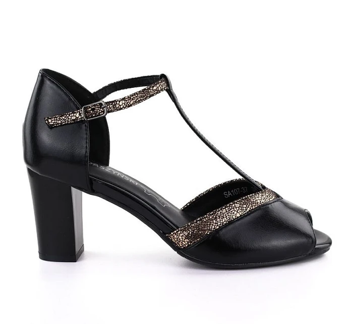 Lodičky s otvorenou špičkou čierne M.Daszynski SA107-37