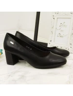 Černé lodičky W s ozdobným model 20709526 - SERGIO LEONE Černé lodičky W s ozdobným model 20709526 - SERGIO LEONE