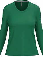 Kariban K 382 Dámske tričko s výstrihom do V a dlhými rukávmi 20.K382 kelly green
