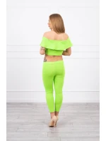 Sada s volánikom zelený neón