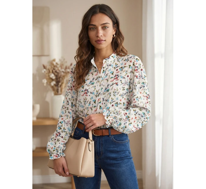 Košeľa LK KS 509972.96 bielo-modrá