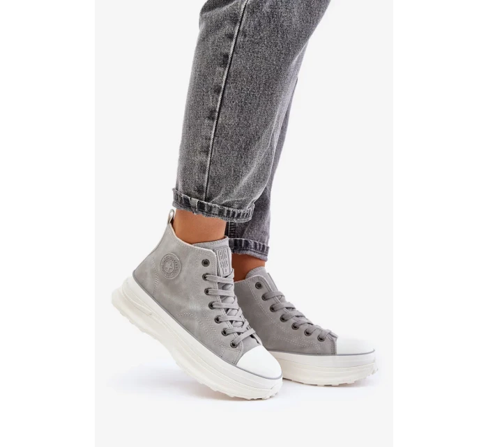 Zateplené dámske tenisky na platforme Big Star Grey
