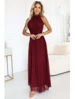 Dámske šaty 636-1 VERONICA burgundy - Numoco