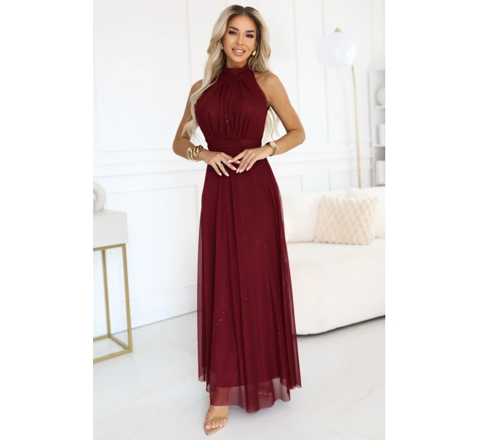 Dámske šaty 636-1 VERONICA burgundy - Numoco