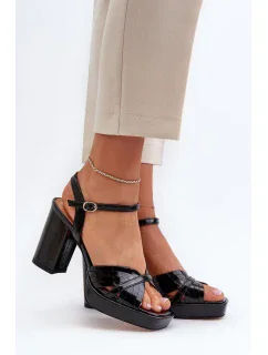 Sandále na podpätku model 195543 Step in style