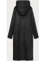 Dlouhý černý přehoz přes oblečení s kapucí model 17556144 - S'WEST