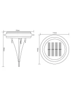SOLÁRNE DISKOVÉ LAMPY PRE MONTÁŽ NA ZEM ALEBO NA STENU 2KS