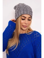 Fleecová čepice Sonia model 18749885 tmavě šedá - K-Fashion