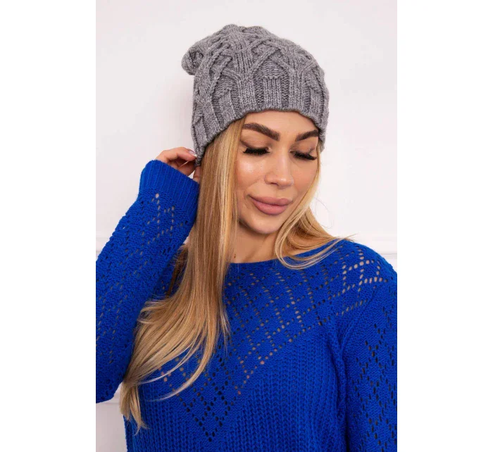 Fleecová čepice Sonia model 18749885 tmavě šedá - K-Fashion