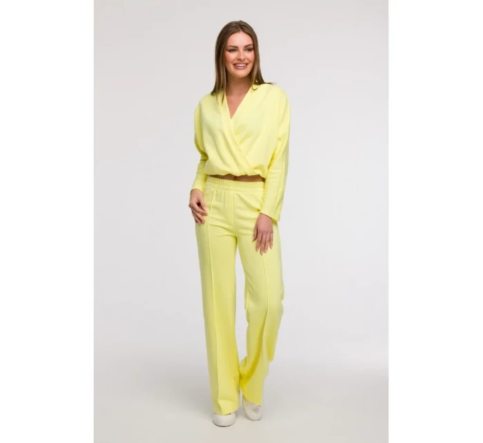 Kalhoty se širokými nohavicemi a předními  model 21047260 - BeWear