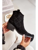 Acorn členkové topánky Kovbojské topánky na zips Eco Suede Black S.Barski